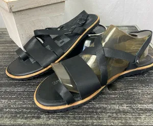 Sorel Black Strappy Sandal Shoes 8.5 thumbnail 1