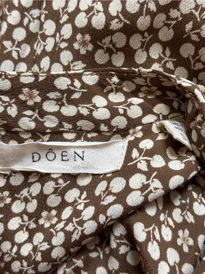 Doen Hawthorne Dress Olive Cherry Willow Floral Long Sleeve Maxi‎ Dress Size S thumbnail 10