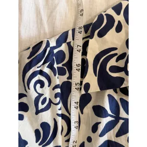 Zara Shirt Dress‎ Midi Dress Size XS White Blue Floral Cotton thumbnail 7