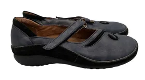 Naot Matai Women Navy Blue Leather Suede Swirl Mary Jane Comfort Shoes 38 7-7.5 thumbnail 1