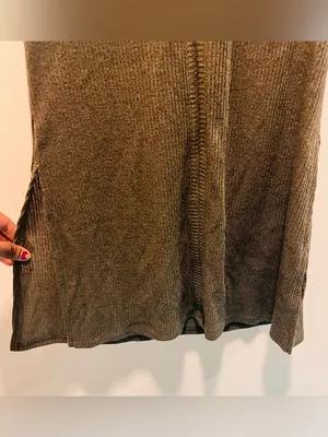 Dynamite Women Petite Small Fall Olive Green Ribbed Knit Sleeveless Tunic Top thumbnail 5