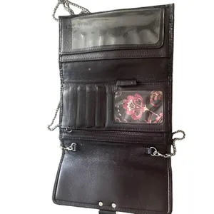 Brighton Vintage Y2k Crocodile Embossed Leather Clutch Wallet‎ W Chain thumbnail 5