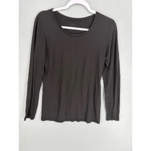 Uniqlo Womens Heattech Thermal Base Layer Long Sleeve Scoop Neck Black Large thumbnail 5