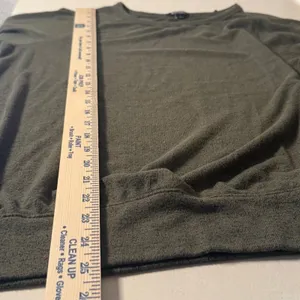 Buffalo David Bitton‎ Womens Raglan Pullover Top Olive Green Marl Size M 0258 thumbnail 6