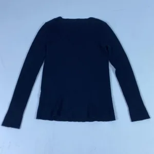 Galeries‎ Lafayette Sweater Womens Small Blue Boat Neck Ribbed Knit Pullover thumbnail 6
