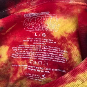 Authentic Naruto red orange yellow tie dye 100% cotton graphic t-shirt-L #grunge #streetwear Measurement in pics thumbnail 3