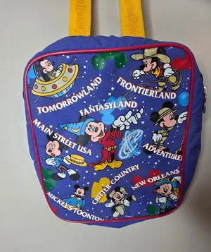 Disneyland Vintage Blue Mickey Mouse Insulated Backpack Cooler Bag Travel thumbnail 1