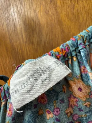 Natural Life Sleeveless Lace Inset Tiered Mini Dress Floral Teal Orange Medium thumbnail 5