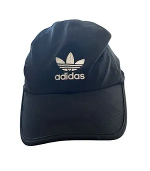 Adidas UniSex Originals Flatbrim Cap Hat 3 Stripe Logo Black White Adjustable OS thumbnail 1