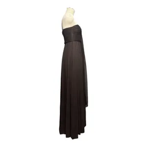 J.Crew Silk Chiffon Whitney Strapless Gown Dress Espresso Brown 6 thumbnail 5