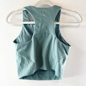 Lululemon Invigorate Crop Training Tank Top Tidewater Teal Green 6 thumbnail 6