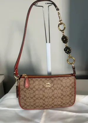 Coach Shoulder Bag With Flower Chain Extender  thumbnail 2