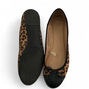 Merona Y2K cheetah leopard animal print ballet flats bow preppy academia cottagecore boho western thumbnail 6