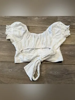 White Tie Crop Top thumbnail 3