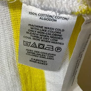 Loft Striped Tie‎ Waist V-Neck Midi Dress Yellow and White Striped Size: Medium thumbnail 6
