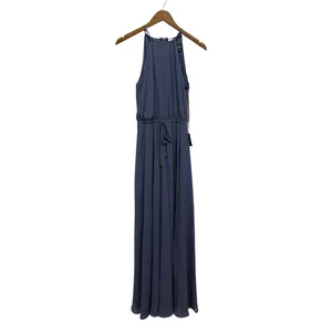 Lulus Essence of Style Halter Navy Blue Maxi Dress size XS NWT thumbnail 5