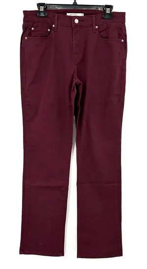 Levi's Size 29 505 Straight Leg Pants Burgundy Maroon Purple Color Five‎ Pocket thumbnail 1