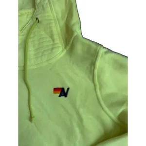 Aviator Nation Ninja Hoodie Pullover XS Neon Yellow Pockets Sweatshirt Beach USA thumbnail 3