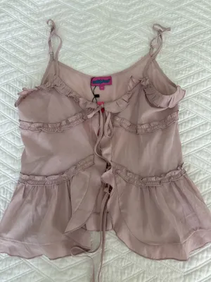 Edikted front tie tank Top lavender  thumbnail 1