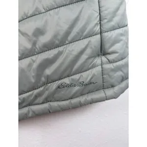 Eddie Bauer Puffer Vest Small‎ EB001794 Sage Green Quilted Zip Up Outdoor Hiking thumbnail 4