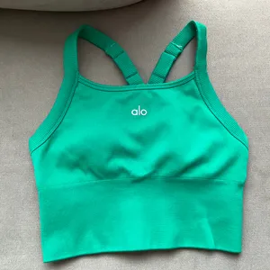 Alo Yoga Seamless Ribbed Favorite Bra Tank Spruce Green XS thumbnail 2