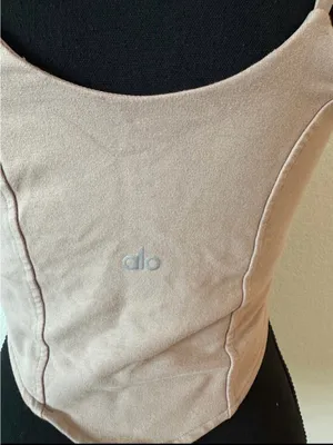 Alo Taupe Softsculpt Bra Tank Top Medium NWOT thumbnail 10