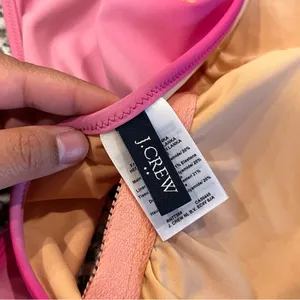 J. Crew Pink Ombré One Piece Asymmetrical Cut Out Swimsuit Size Medium thumbnail 3