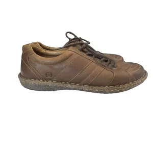Børn Born Melissa Women's Brown Leather Oxford Shoes Size 9.5 Lace-Up Comfort thumbnail 2