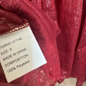 LC collection Burgundy Beaded Sequin Sheer Chiffon Cami Tank Top S NWT thumbnail 7