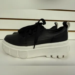 Sorel Caribou X Waterproof Chunky Platform Sneaker Size 9 Black & White Leather thumbnail 5
