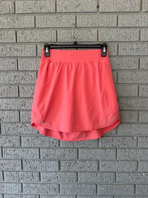 Lululemon Hotty Hot High-Rise Skirt *Long Raspberry Cream Pink Peach Size 4 thumbnail 3