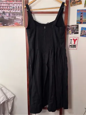 Reformation Balia Linen Midi Dress Black Corset NEW thumbnail 8