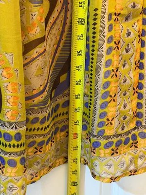 Altar’d State Paisley Boho Babydoll Dress Large Sleeveless Chartreuse Festival thumbnail 6