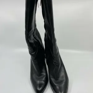 JIMMY CHOO Black Leather Knee high boots 7.5 thumbnail 4