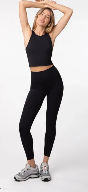 Rhoback Vista High-Rise Legging Women XS Black Athleisure Yoga Pants VLGS0001 thumbnail 1