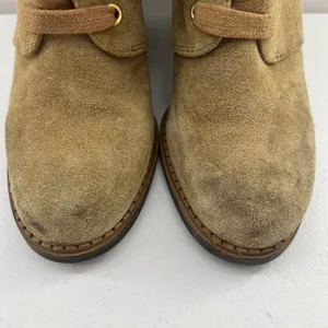 Kate Spade Size 7 Wedge Booties Saundra Tan Suede Lace Up Boots New York Fall thumbnail 7