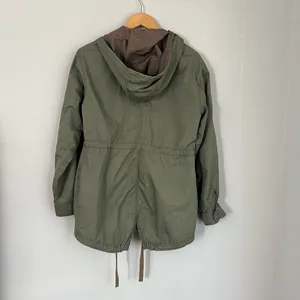 Sebby Army Green Utility Hooded Jacket Size Medium   thumbnail 3