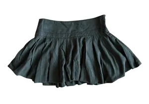 Free People Black Pleated Mini Skirt Size 4 Coquette Dark Academia thumbnail 1