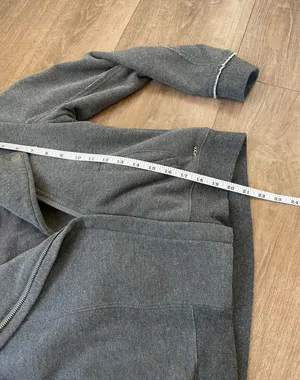 Roxy grey hooded zip up Peacoat style jacket Sherpa lined Women’s size medium thumbnail 13