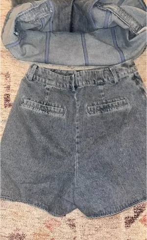 Entro denim vest, and skort set  thumbnail 3