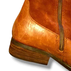 Born‎ Cook Tall Boots Womens 8.5 Cognac Brown Leather Suede Braided Riding Boots thumbnail 5