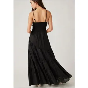 Free People Sundrenched Solid Maxi Dress in Black Size XS thumbnail 5