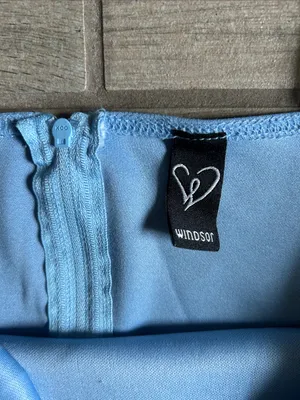 Windsor Light Blue Ruched Mini Dress thumbnail 3