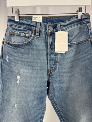 NWT Levis 501 Skinny Light Distress‎ Jeans in Blue Size 27 x 30 thumbnail 3