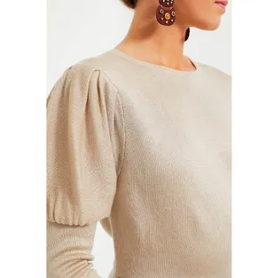 NWT Tuckernuck POMANDER PLACE Brielle in Tan Knit Maxi Sweater Dress S thumbnail 2