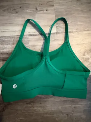 Lululemon Flow Y Med Support Sports Bra B/C Raceway Green 4 NWT thumbnail 2