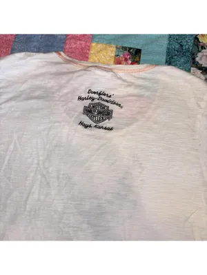 Harley-Davidson MotorcyclesnWomans XXL Hays Kansas Summer Eagle T-Shirt Wings thumbnail 4