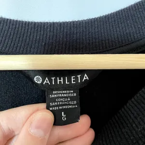 Athleta black sweater dress zippered‎ pockets women's size large minimalist thumbnail 4