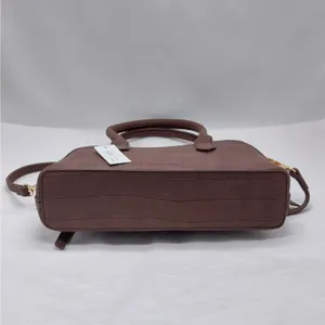 Womens Satchel Shoulder Bag Brown Croc Embossed Crossbody Handbag Work Everyday thumbnail 5