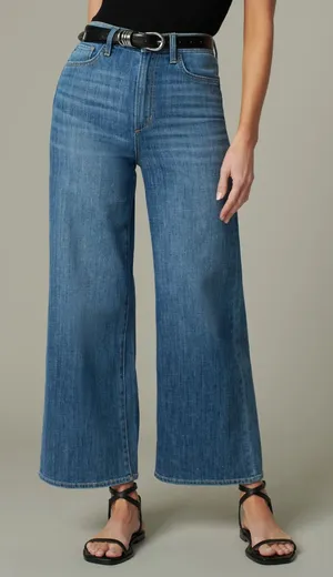 Joe’s Jeans The Mia High Rise Weightless Wide Leg Ankle Jeans in Smoke Show thumbnail 1